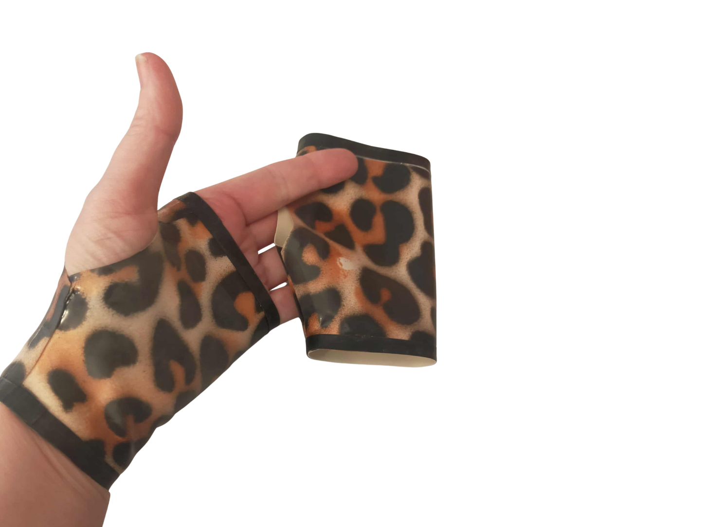 Leopard Print Latex Gloves