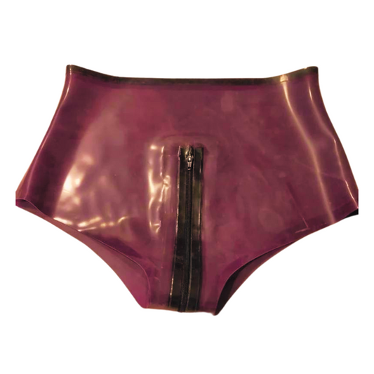 Zip Front Latex Knickers